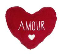 THE CONCEPT FACTORY, TX0298, Coussin et Plaid Sherpa Coeur 120x150 cm - Douceur et Confort, Design Romantique, Polyvalent pour canapé ou lit, Facile à Entretenir, Couleur Rouge