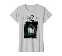 The Conjuring 2 Poster Distressed T-Shirt, Femme, Argent, 3XL