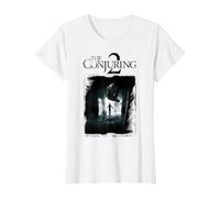 The Conjuring 2 Poster Distressed T-Shirt, Femme, Blanc, 3XL