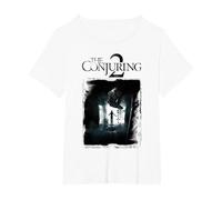 The Conjuring 2 Poster Distressed T-Shirt, Femme Grandes Tailles, Blanc, 5X