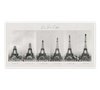 The Construction of the Eiffel Tower Poster 40 x 20 cm Noir et blanc Tableaux Décoration murale