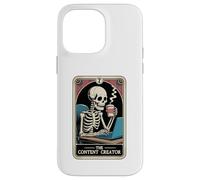 The Content Creator Tarot Card Skeleton Vlogger Podcaster Coque pour iPhone 14 Pro Max
