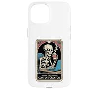 The Content Creator Tarot Card Skeleton Vlogger Podcaster Coque pour iPhone 15