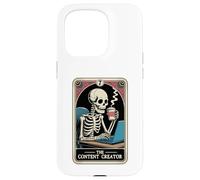 The Content Creator Tarot Card Skeleton Vlogger Podcaster Coque pour iPhone 15 Pro