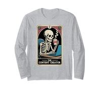 The Content Creator Tarot Card Skeleton Vlogger Podcaster Manche Longue