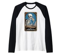The Content Creator Tarot Card Skeleton Vlogger Podcaster Manche Raglan