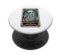 The Content Creator Tarot Card Skeleton Vlogger Podcaster PopSockets PopGrip Adhésif