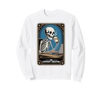 The Content Creator Tarot Card Skeleton Vlogger Podcaster Sweatshirt