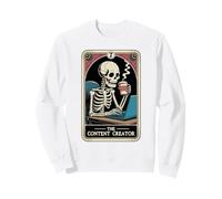 The Content Creator Tarot Card Skeleton Vlogger Podcaster Sweatshirt