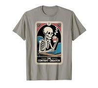 The Content Creator Tarot Card Skeleton Vlogger Podcaster T-Shirt