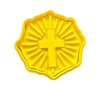 The Cookie Cutter Hub Emporte-pièce en forme de croix et embosseur assorti pour biscuits, argile, décoration de pâtisserie