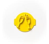 The Cookie Cutter Hub Gaufrage flûtes à champagne n° 27 / Tampon pour cupcakes, fondant, glaçage, argile, décoration de gâteau