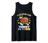 The Coolest Turkey in Town Thanksgiving Thankful for Family Débardeur