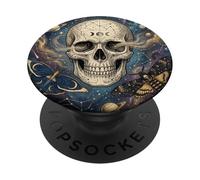 The Cosmic Sigil Celestial Skull and Galaxy PopSockets PopGrip Adhésif
