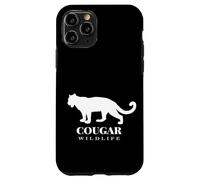 The Cougar, Woodland Wildlife Cougar Illustration Graphic Coque pour iPhone 11 Pro