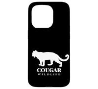 The Cougar, Woodland Wildlife Cougar Illustration Graphic Coque pour iPhone 15 Pro