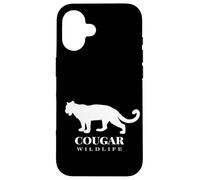 The Cougar, Woodland Wildlife Cougar Illustration Graphic Coque pour iPhone 16