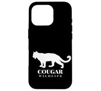 The Cougar, Woodland Wildlife Cougar Illustration Graphic Coque pour iPhone 16 Pro