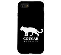The Cougar, Woodland Wildlife Cougar Illustration Graphic Coque pour iPhone SE (2020) / 7/8
