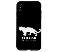 The Cougar, Woodland Wildlife Cougar Illustration Graphic Coque pour iPhone XS Max