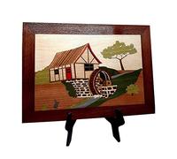 The Cove Workshop Old Mill Kit de décoration d'intérieur en marqueterie avec cadre pour adultes ou débutants - 330 x 238 mm