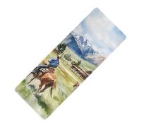 The Cowboy Ranch in Montana Tapis de yoga de voyage léger en caoutchouc naturel antidérapant, épais de 1 mm avec sac pour transporter la tapette para ejercicio 180,3 x 66 cm pour salle de sport à