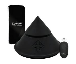 The Cowgirl Cone - machine sexuelle premium contrôlée par application - avec 2 embouts interchangeables, 20 modes de vibration (noir)