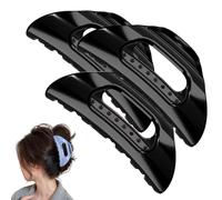 The Cozy Clip Claw Clip, Acrylic French Cloud Hairpin, Cozy Home Oval Flat Hair Clips, Soft and Flexible for Women Thin Thick Curly Hair (Black)
