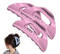 The Cozy Clip Claw Clip, Acrylic French Cloud Hairpin, Cozy Home Oval Flat Hair Clips, Soft and Flexible for Women Thin Thick Curly Hair (Pink)
