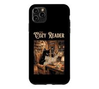 The Cozy Reader Livre pour Chat Noir Coque pour iPhone 11 Pro Max