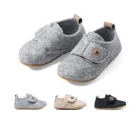 THE COZY SHEEP Chaussons pour garçons et filles | Pantoufles confortables pour enfants | Chaussons en feutre pour enfants | Pantoufles confortables pour enfants, gris clair, 33 EU