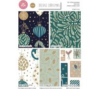 The Craft Cotton Co - Lot de 5 coupons de coton de Noël métallisés (Noël de luxe)