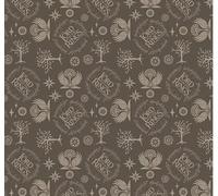 The Craft Cotton Co - Tissu imprimé Le Seigneur des Anneaux 100% Coton - Tissu au demi-mètre (110 cm de large, idéal pour le bricolage, le matelassage, la couture) (Logo en taupe)