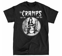 The Cramps Rock Band Stay Sick Turn Blue - Black T-Shirt Vintage Men Gift Tee Black BlackL