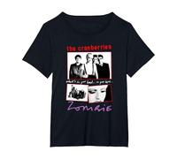 The Cranberries Zombie Collage Vintage Band T-Shirt, Femme Grandes Tailles, Noir, 1X