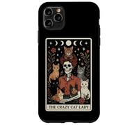 The Crazy Cat Lady Cat Carte de Tarot Squelette Motif Lune sorcière Coque pour iPhone 11 Pro Max