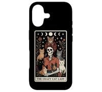 The Crazy Cat Lady Cat Carte de Tarot Squelette Motif Lune sorcière Coque pour iPhone 17