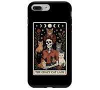 The Crazy Cat Lady Cat Carte de Tarot Squelette Motif Lune sorcière Coque pour iPhone 7 Plus/8 Plus