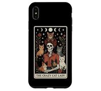 The Crazy Cat Lady Cat Carte de Tarot Squelette Motif Lune sorcière Coque pour iPhone XS Max