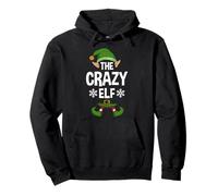 The Crazy Elf Party Family Group Inscription de Noël Assortie Sweat à Capuche