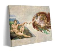 THE CREATION OF ADAM Poster sur toile Décoration Peinture Salon Art mural Chambre Peinture murale Art Peinture moderne Home Boy Chambre Impression Peinture murale Fille Vacances Tableau mural 50 x 75