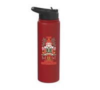 The Cricket Nutcracker Joueur de cricket amusant de Noël Stainless Steel Insulated Water Bottle