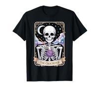 The Crocheter Mom Tarot Card Skeleton Knitting T-Shirt