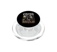 The Cross is My Shield Christian Warrior Design Armor of God PopSockets PopGrip pour MagSafe