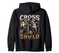 The Cross is My Shield Christian Warrior Design Armor of God Sweat à Capuche