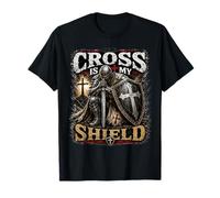 The Cross is My Shield Christian Warrior Design Armor of God T-Shirt