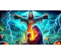 The-Cross-of-Jésus Puzzle 1000 pièces Jeu Familial Amusant & Stimulant Jeu pour Toute la Famille Cadeau pour Femmes et Hommes 38x52cm/1000pcs