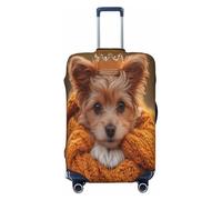 The Crown Dog in The Scarf Housse de protection pour valise anti-rayures pour bagages de 45,7 à 81,3 cm, Noir , L