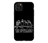 The Crows and I are in Cahoots Dark Humour Bird Gothic Coque pour iPhone 11 Pro Max