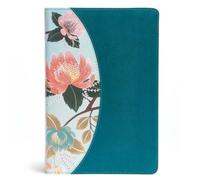 The Study Bible for Women: The Christian Standard, Teal Flowers, Leathertouch, Silver Edging, 2 Ribbon Markers